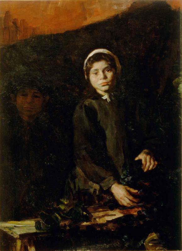 Ivana Kobilca Pariska branjevka oil painting image